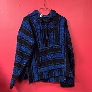 Blue and Black Striped Jacket